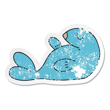 sıkıntılı etiket, ilginç elle çizilmiş karikatür mühür