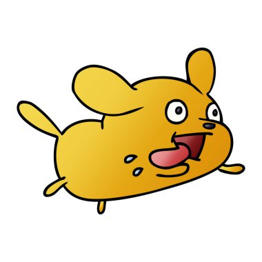 şirin kawaii köpek degrade çizgi film