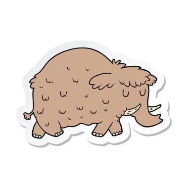 bir çizgi film Tarih öncesi mamut etiket