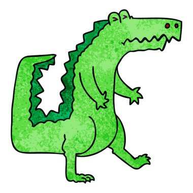 ilginç el karikatür timsah çekilmiş