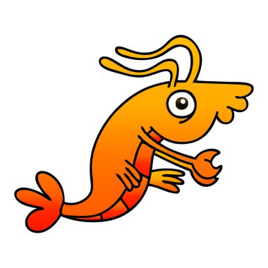 ilginç gradyan gölgeli karikatür kerevit