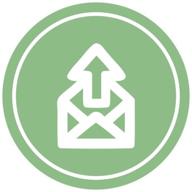 e-posta dairesel simgesi göndermek