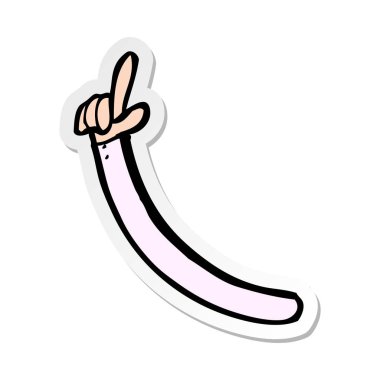 bir çizgi film işaret kol etiket