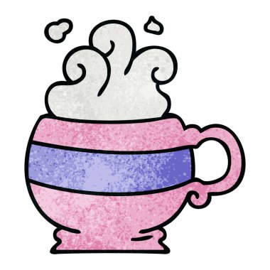 çizgi film sıcak içecek ilginç el çekilmiş