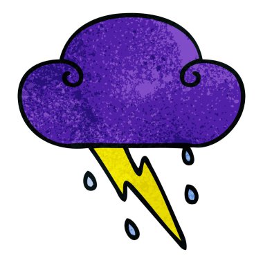 ilginç el çekilmiş çizgi film thunder bulut