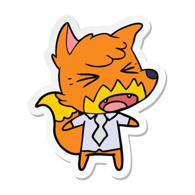 kızgın çizgi film fox patronu'nun etiket