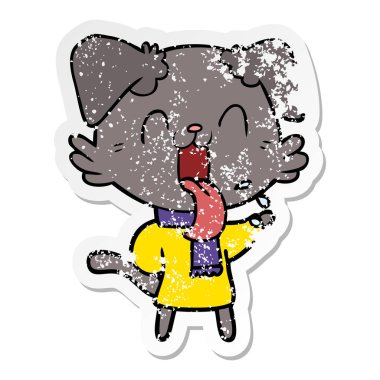 bir çizgi film nefes nefese köpek sıkıntılı etiket