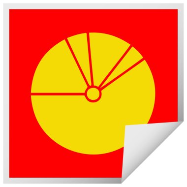 bir pasta grafik etiket karikatür peeling Meydanı