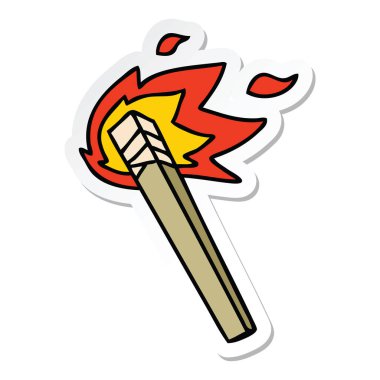 etiket ilginç el çizilmiş karikatür meşale yaktı