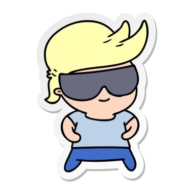 etiket karikatür kawaii çocuk tonları ile