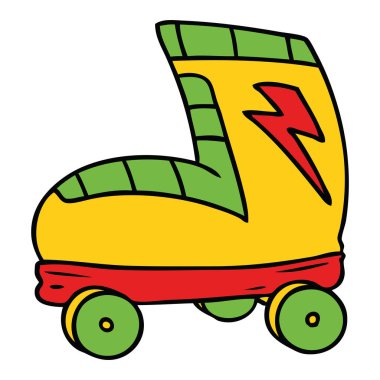 elle çizilmiş karikatür doodle paten önyükleme