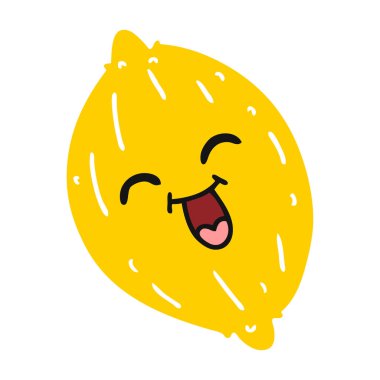 karikatür mutlu limon