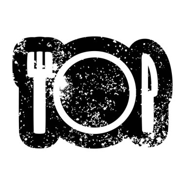 bıçak çatal ve plaka simgesi simgesi