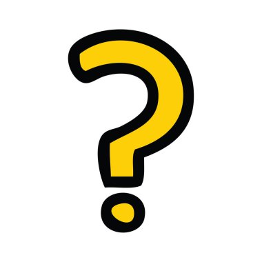 sevimli çizgi soru işareti