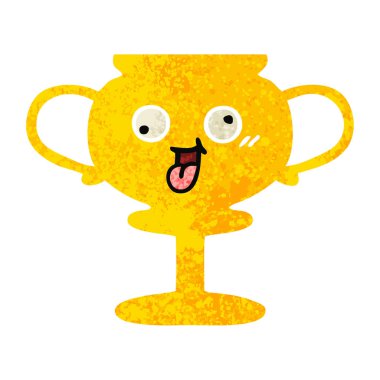 Retro illüstrasyon tarzı çizgi film Ödülü