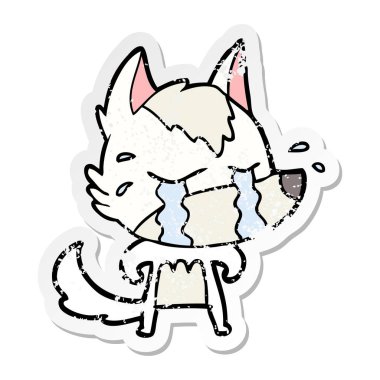 bir çizgi film ağlayan kurt sıkıntılı etiket