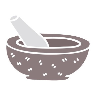 ilginç karikatür havaneli ve harç el çekilmiş