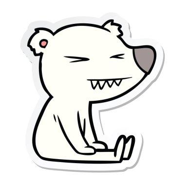 kızgın kutup ayısı çizgi film etiketi