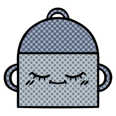 çizgi roman tarzı karikatür bir pişirme tencere