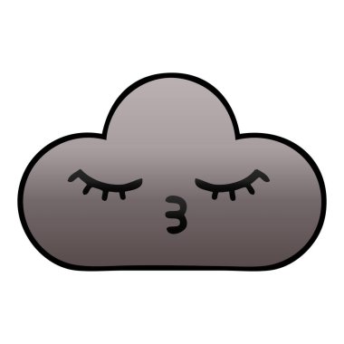 bir fırtına bulutu degrade gölgeli karikatür