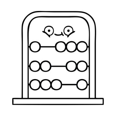 bir abaküs çizim karikatür