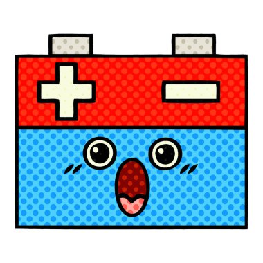 çizgi roman tarzı karikatür bir akü