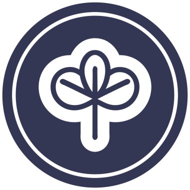 doğal yaprak dairesel simgesi