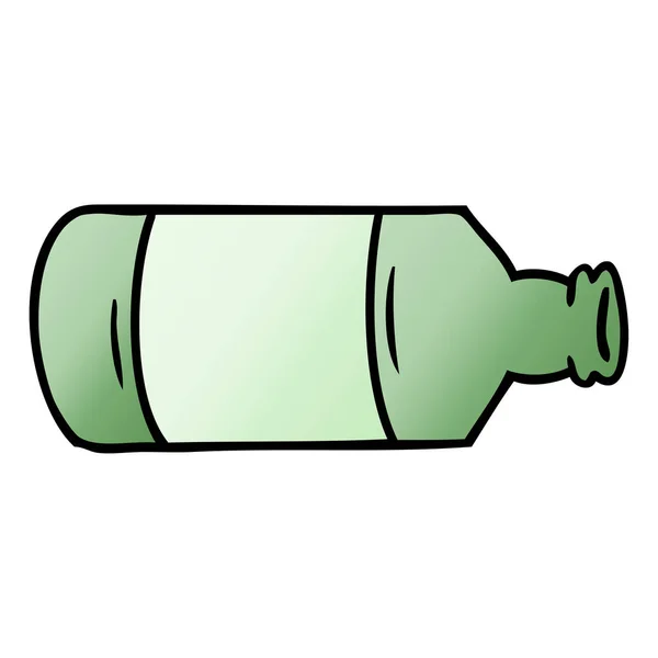 Kleurovergang cartoon doodle van een oude glazen fles — Stockvector