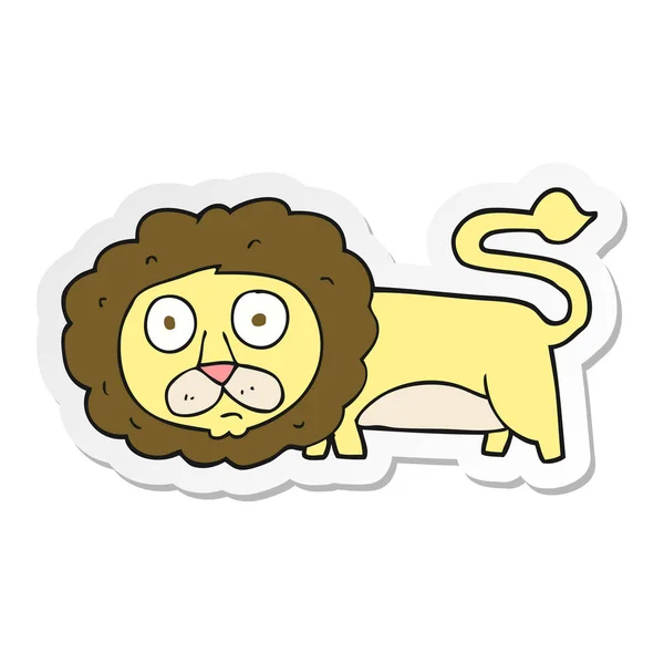 Autocollant Lion Dessin Animé — Image vectorielle