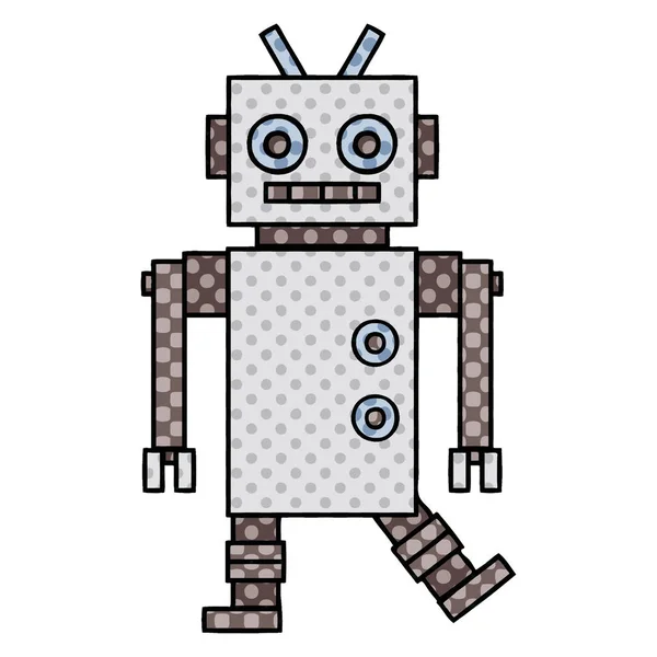 Comic book stijl cartoon dancing robot — Stockvector