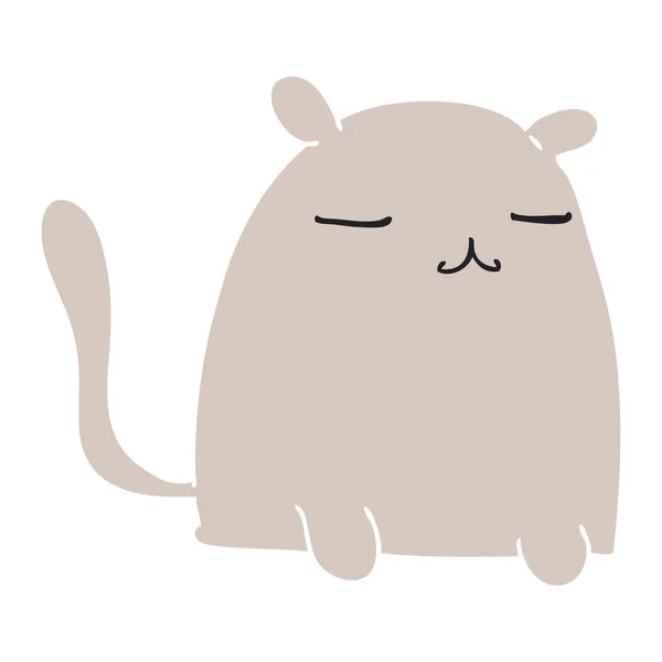古怪的手绘卡通猫 — 图库矢量图片