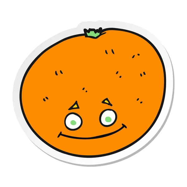 Autocollant Dessin Animé Orange — Image vectorielle