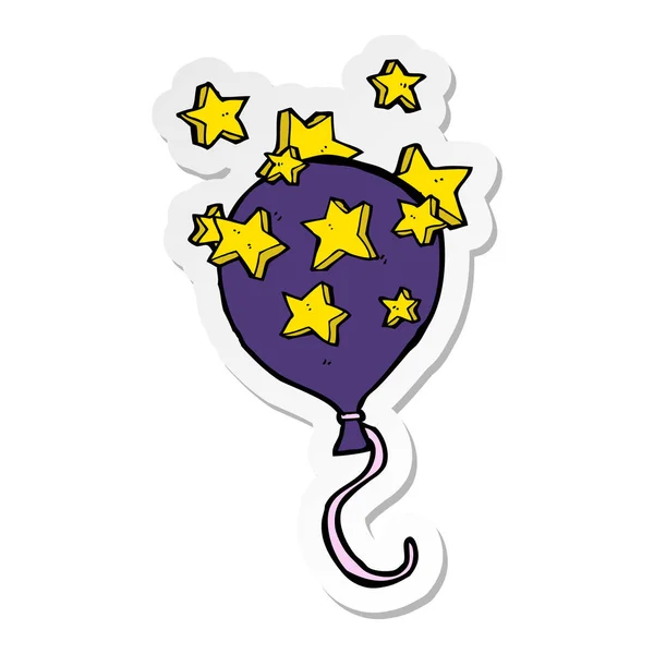 Sticker of a cartoon balloon — Stock Vector