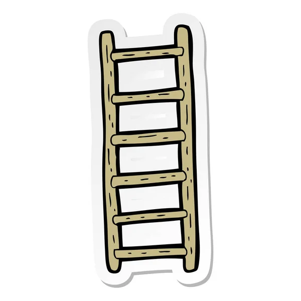 Sticker Cartoon Ladder — Stock Vector