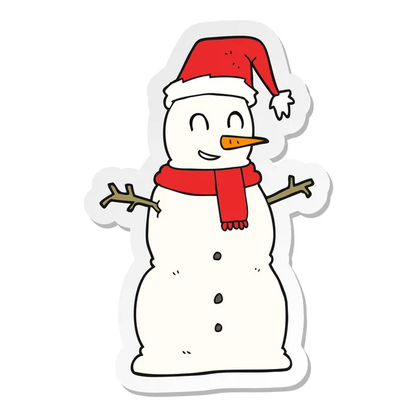 Naklejki cartoon Snowman — Wektor stockowy