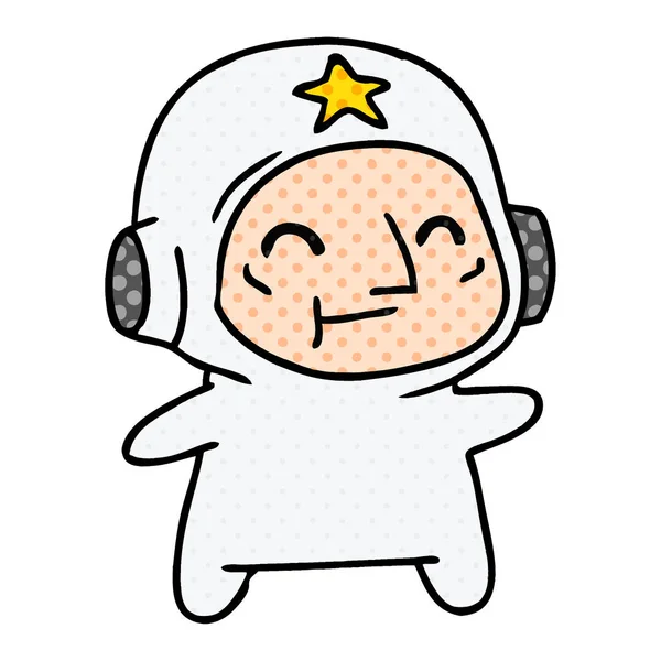 Cartoon van een oudere astronaut — Stockvector