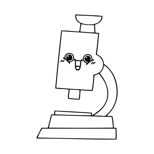Kreslení čar kreslených mikroskop — Stockový vektor