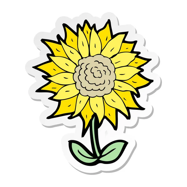 Sticker Van Een Cartoon Bloem — Stockvector