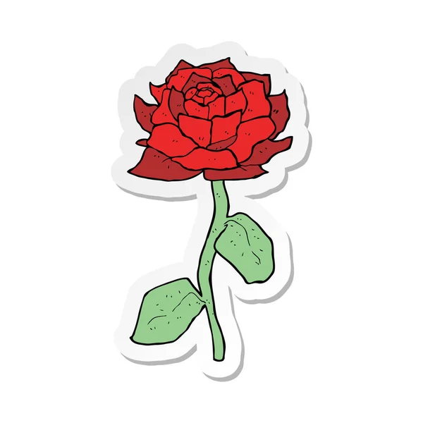 Sticker Rose Cartoon — Stock Vector