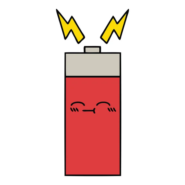 Cute cartoon battery — Stock Vector