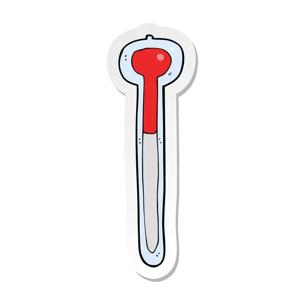 Aufkleber eines Cartoon-Thermometers — Stockvektor