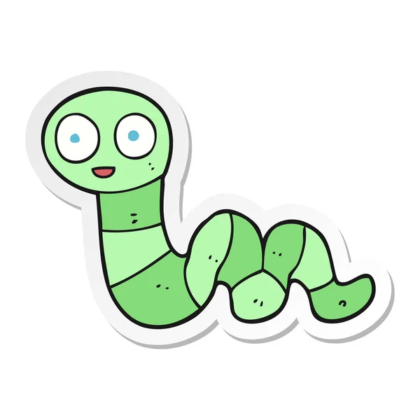 Sticker of a cartoon snake — Stock Vector