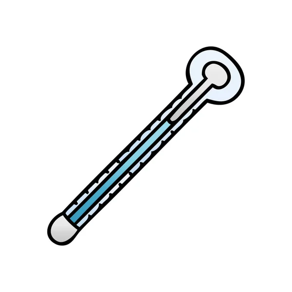 Gefälle Schattiert Skurrile Cartoon Thermometer — Stockvektor