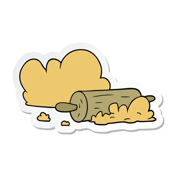 Sticker Cartoon Rolling Pin Dough — Stock Vector