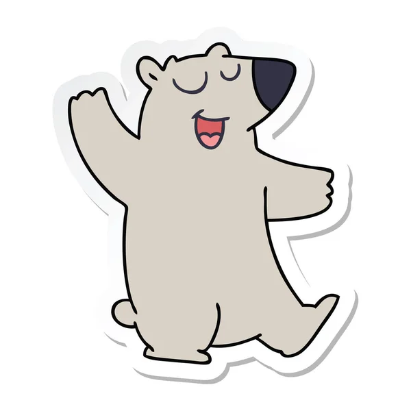 Aufkleber eines skurrilen, handgezeichneten Cartoon-Wombats — Stockvektor