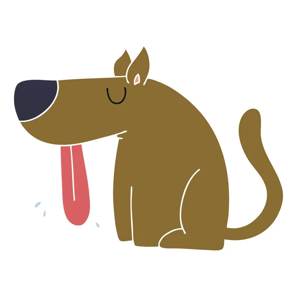 Mão peculiar desenhado desenho animado cão — Vetor de Stock