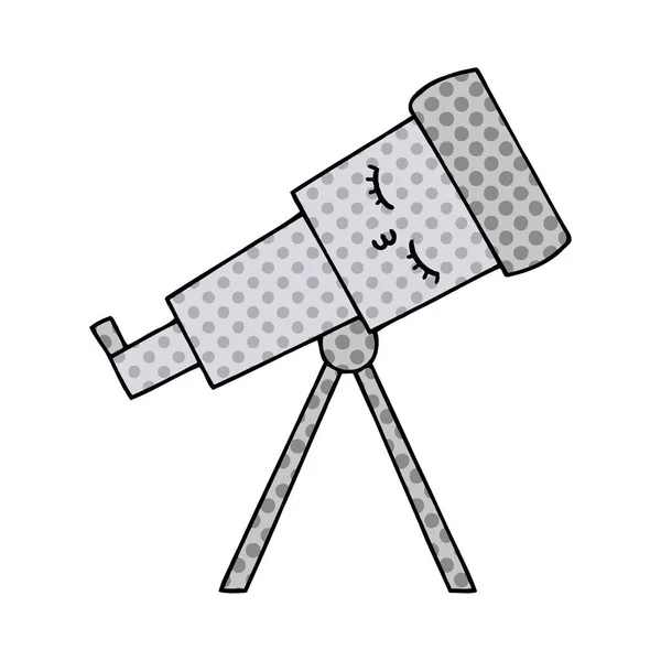 Cartoon-Teleskop im Comic-Stil — Stockvektor