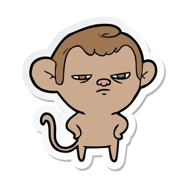 Etiqueta de um macaco de desenho animado —  Vetores de Stock