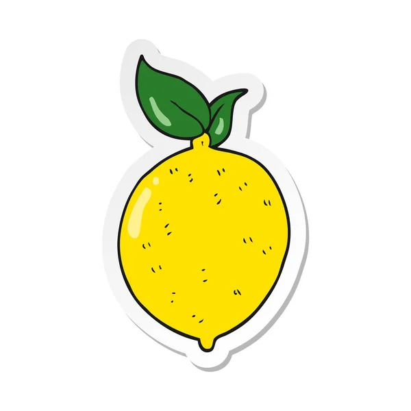 Nálepka z citronu kreslený — Stockový vektor