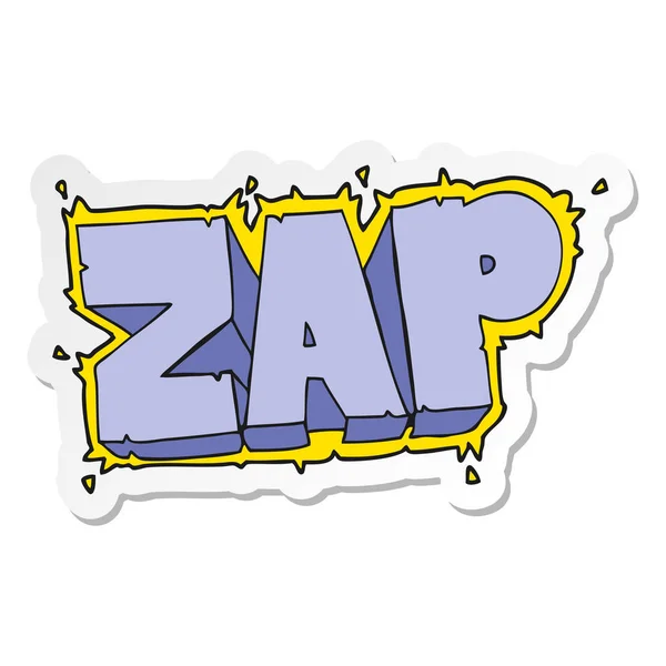 Наклейка символа Zap мультфильма — стоковый вектор